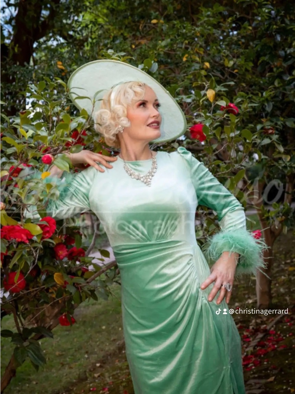 Elegant Mint Green Large Fascinator Hat